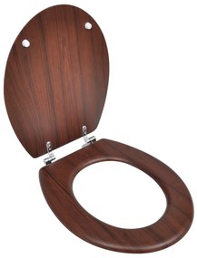 vidaXL Capac WC, maro, MDF, model simplu
