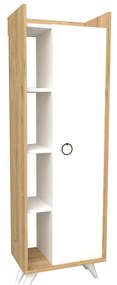 Dulap cu rafturi Sipadi (stejar + alb) . 1094235
