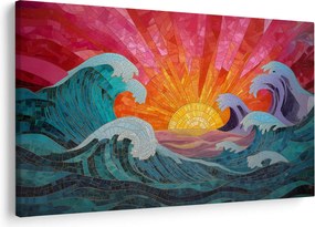 Tablou - Mozaic de valuri (90x60 cm)