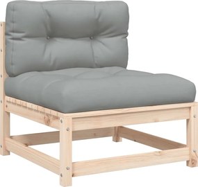 vidaXL Canapea de grădină fără cotiere, cu perne, lemn masiv de pin