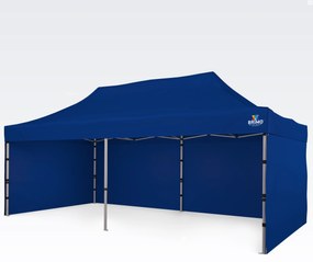 Pavilion pliabil 3x6m - cu 3 pereți - Albastru