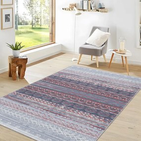 Covor mov/gri lavabil 80x150 cm Vintage Stripe – Mila Home