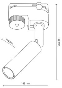 Spot LED pentru sistem de șină LAGOS 1xG9/3W/230V negru