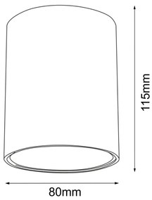 Brosline 1255 - Spot POINT 1xGU10/10W/230V, alb