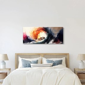Tablou - În vârtejul potopului, acuarelă (120x50 cm)