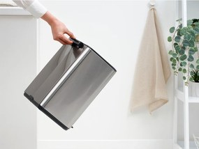 Coș de gunoi argintiu mat cu pedală din oțel 12 l Bo – Brabantia