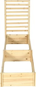 Outsunny Strat Înălțat pentru Grădină cu Spalier și Fund Deschis, 230x60x110 cm, Lemn Natural | Aosom Romania