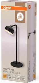 Osram - Lampă LED reîncărcabilă de birou, reglabilă 3‑în‑1 DECOR HELPER LED/1,8W/5V negru