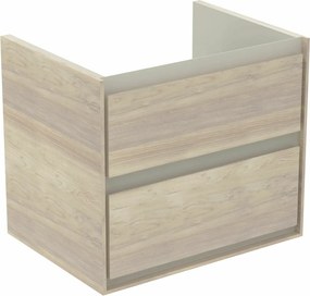 Dulap suspendat pentru lavoar maro deschis lemn Ideal Standard Connect Air 60 cm