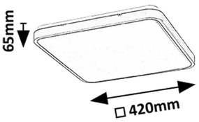 Plafonieră LED pentru baie Rabalux 71433 ALENZO LED/36W/230V IP44 negru