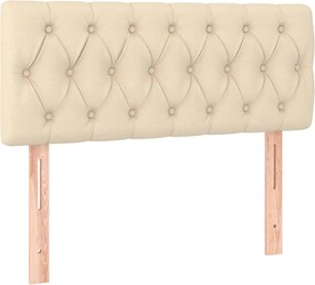 vidaXL Tăblie de pat, crem, 100x7x78/88 cm, textil