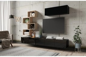 Mobilier living Calabria C29 BLACK (Negru + Stejar artisan) (fără iluminat). 1051569