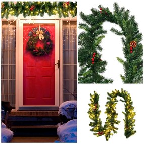 Ghirlandă de Crăciun cu 100 de lumini LED calde, 2,7 m