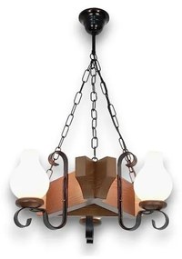 Lustră pe lanț Brilagi QUEEN 3xE14/40W/230V fag/nuc