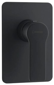 Baterie negru-mat pentru duș încastrată (1 ieșire) Pax – Sapho