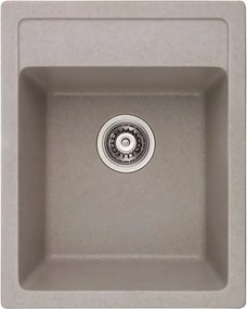 Chiuveta compozit Inter Ceramic finisaj granit gri nisip 40x50 cm
