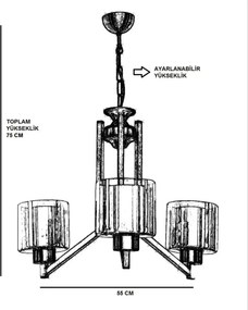 Lustra auriu-negru, homs ro,40034