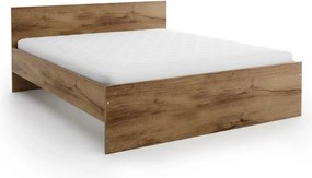 Pat ELISA 180 x 200 cm, stejar artisan Saltele: Cu saltele Deluxe 10 cm, Somiera pat: Cu lamele curbate