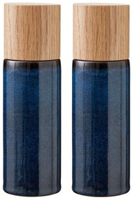 Set de râșnițe de sare și piper albastru închis 2 buc. din ceramică Gastro Blue – Bitz