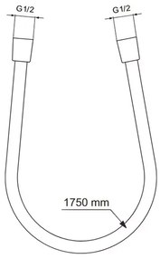 Furtun de dus Ideal Standard IdealRain 175 cm