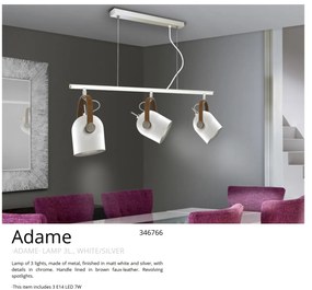 Lustra deosebita design vintage Adame 3 alb/argintiu SV-346766