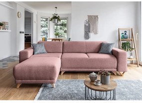 Colțar roz extensibil/cu spațiu de depozitare Classy Sophie – Miuform