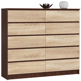 Comodă Keanu V (wenge + Stejar sonoma). 1069389