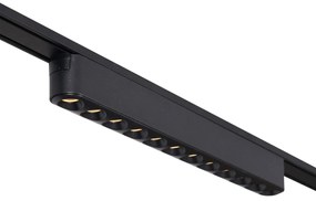 Sistem de iluminat pe șine cu 8 spoturi și 4 plafoniere negre monofazate - Magnetic Gert Puntua