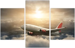 Tablou - Avion în nori (90x60 cm)