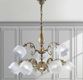 Candelabru 9 brate LUX design clasic realizat manual Bianca