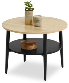 Măsuță de cafea Randolf S (sonoma + negru). 1111526