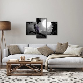 Tablou - Bufniță de noapte, bufniță mov (90x60 cm)