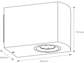 Aplică LED dimabilă de exterior Lucide 22861/05/30 ZORA 1xGU10/5W/230V IP44