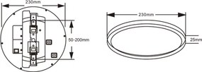 Top Light-LED Plafonieră cu senzor REVIT LED/9/12/18W/230V 3000/4000/6500K Ø 23 cm