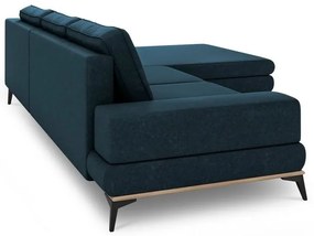 Colțar extensibil cu șezlong pe partea dreaptă Windsor &amp; Co Sofas Planet, albastru petrol