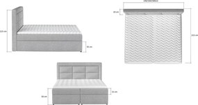 Pat lemn masiv BoxSpring Vivre 180x200 - Paros 02