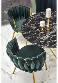 Masa de bucaterie Raymond 2, marmura neagra/aurie