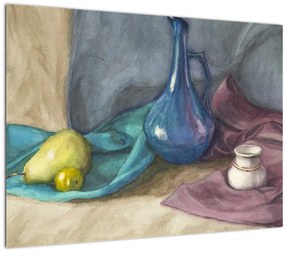 Tablou pe sticlă - Natură moartă pictată (70x50 cm)