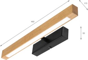 Lampă LED pentru tablouri VERDE LED/5,5W/230V 3000K 46 cm stejar/negru