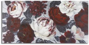 Tablou decorativ multicolor din lemn de Pin si panza, 120x3,7x60 cm, Flowers Mauro Ferretti