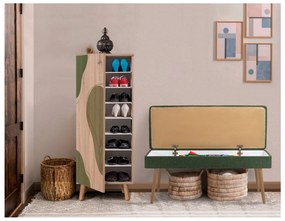 Mobilier Hol Beside 24 (stejar sonoma + verde) . 1093988