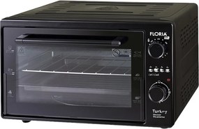 Cuptor electric Floria ZLN2898,NEGRU capacitate 38 Litri, Putere 1500W, Gratar, Tava inclusa