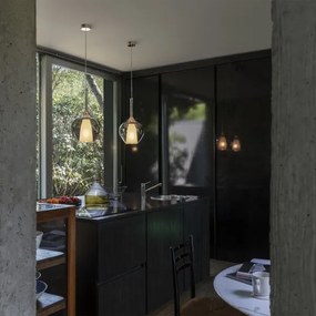 Ideal Lux - Pendul pe cablu KALIQUE 1xE27/42W/230V Ø 18 cm, fumuriu-negru