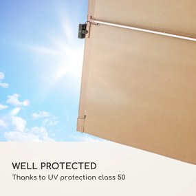 Bayonne, umbrelă de soare, 130 x 180 cm, poliester, protecție UV 50, LED solar
