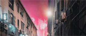 Tablou - Artificii din Marseille (120x50 cm)