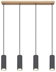 Lustra cu 4 pendule design modern ROBBY gri grafit