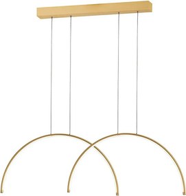 Lustră LED suspendată pe cablu MEGAN LED/39W/230V, auriu