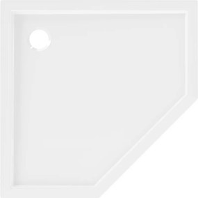 Mexen Flow cadă de duș pentagonală slim 80 x 80 cm, alb lucios - 46P108080