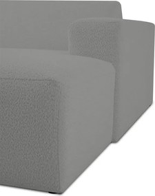 Modul pentru canapea gri cu tapițerie din stofă bouclé (cu colț pe partea dreaptă) Roxy – Scandic