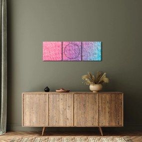 Tablou cu textură colorată (cu ceas) (90x30 cm)